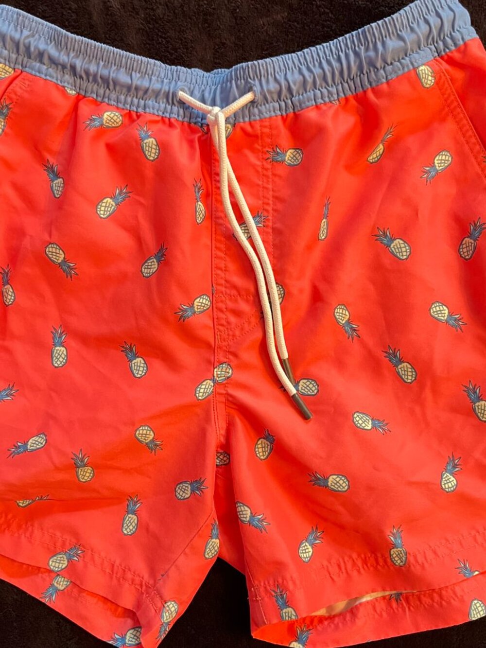 American Eagle Mens/Teen XS - cool bright pineapple print swim trunks